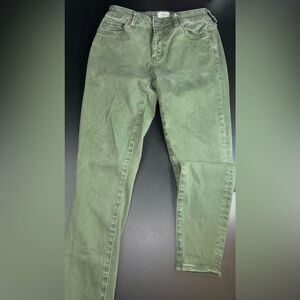 WashLab Green Acid Wash Looked Skinny Jeans Size 27 EUC casual garden